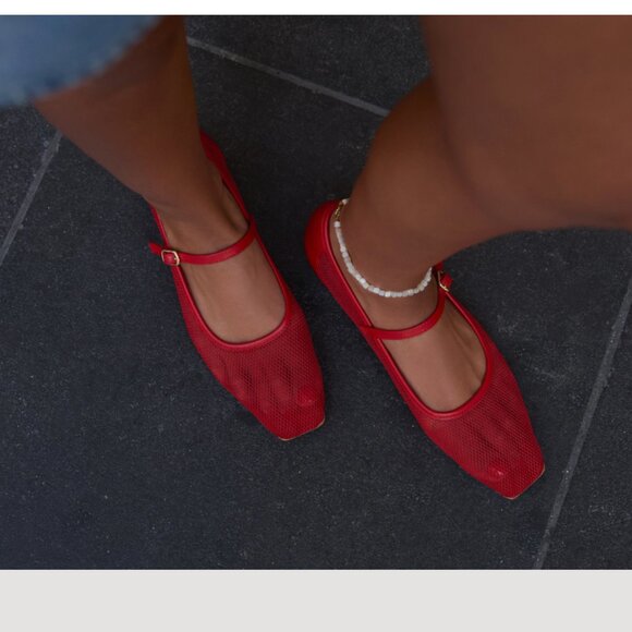 NWT Bared x Pliant Surfbird Black Mesh & Leather Ballet Flats Size 38 (US 7.5-8) - Picture 10 of 10